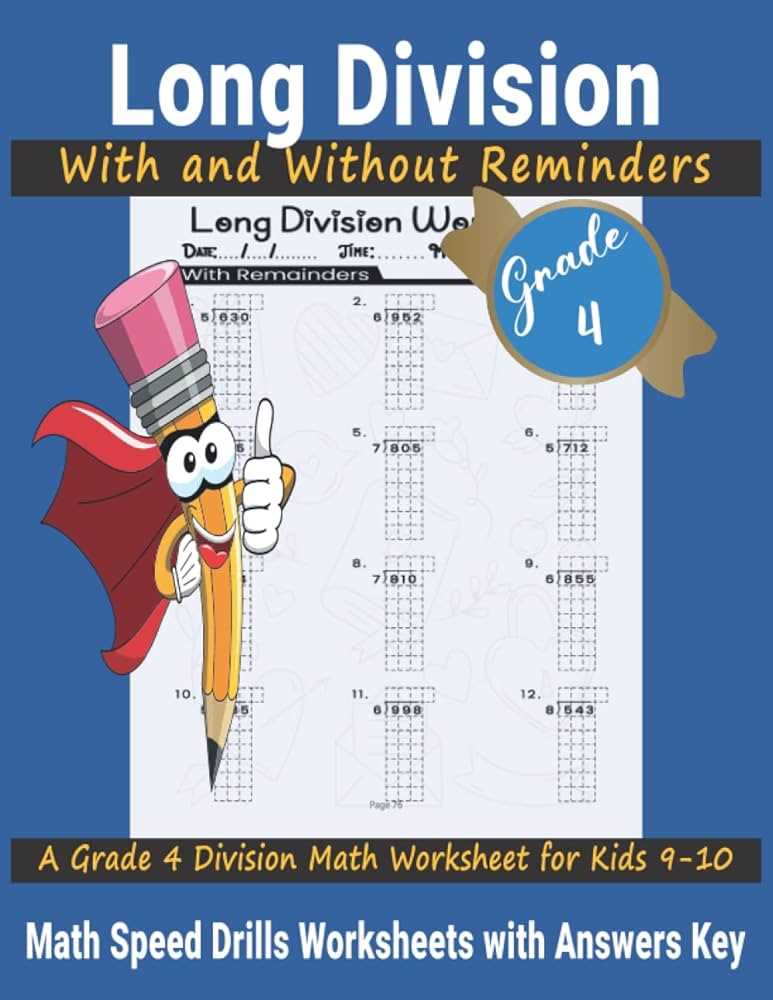 long division for 4th graders worksheets