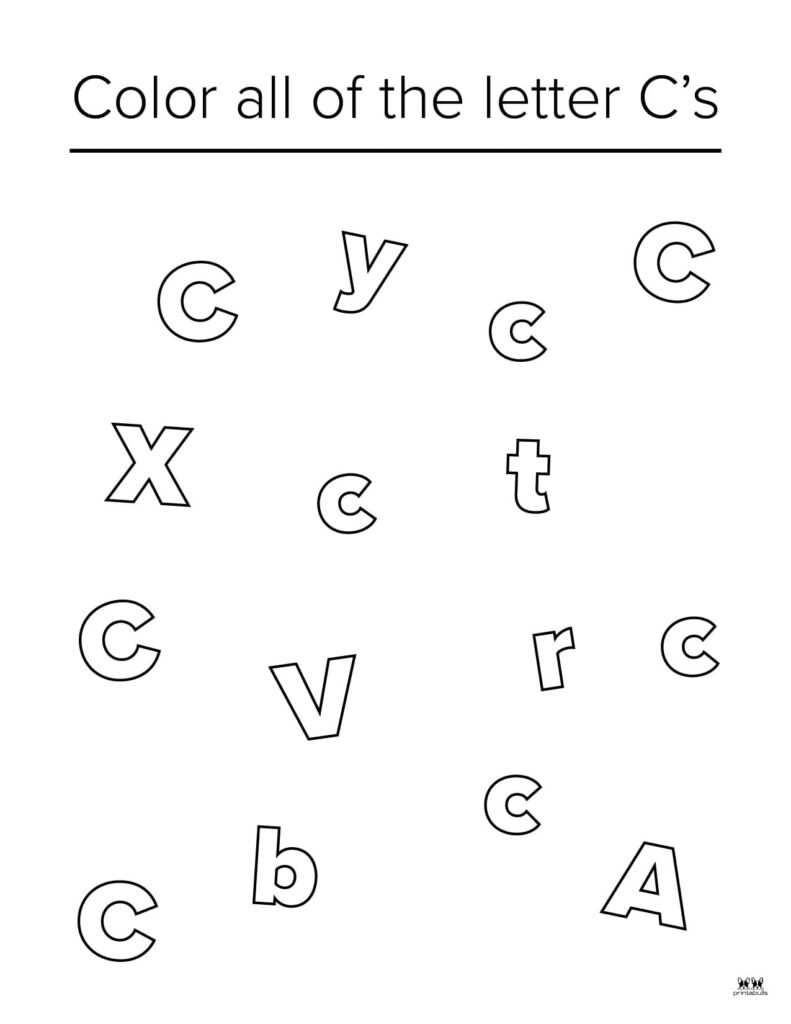 find letter c worksheet