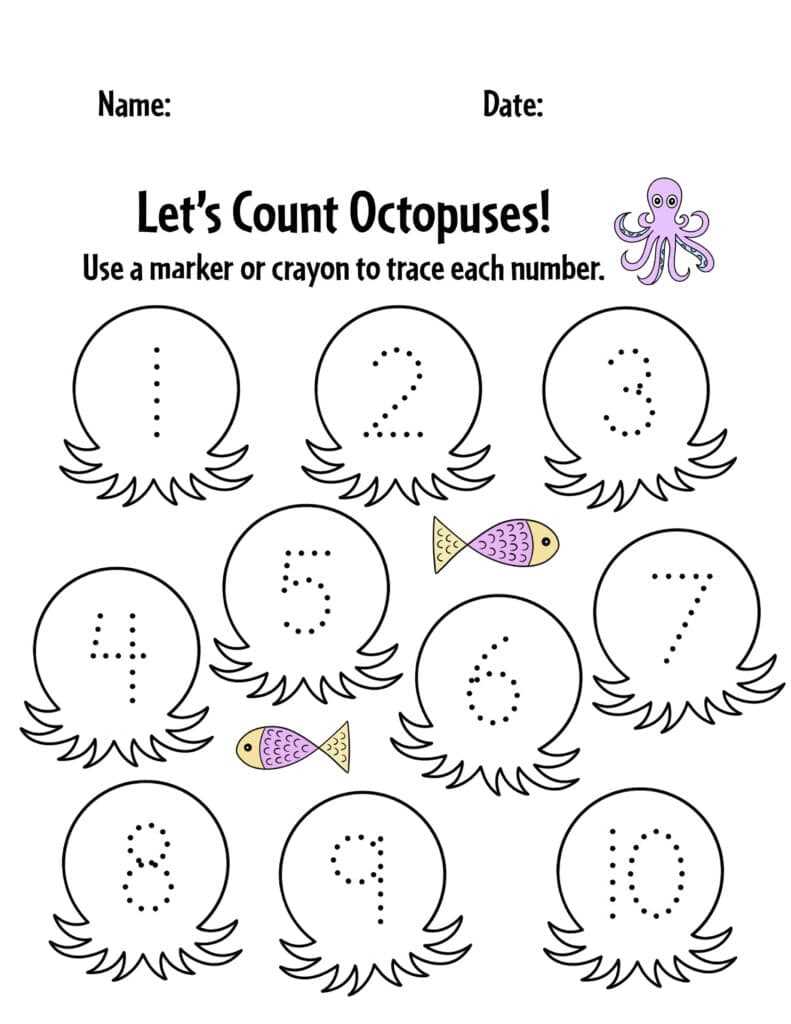 octopus worksheets