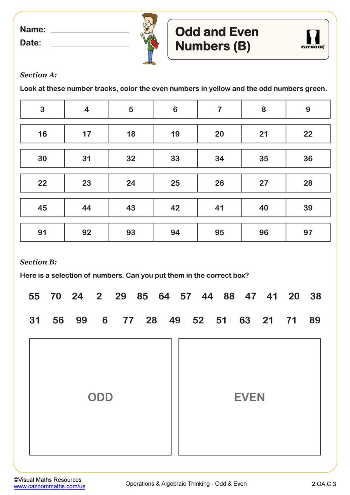 odd even worksheets