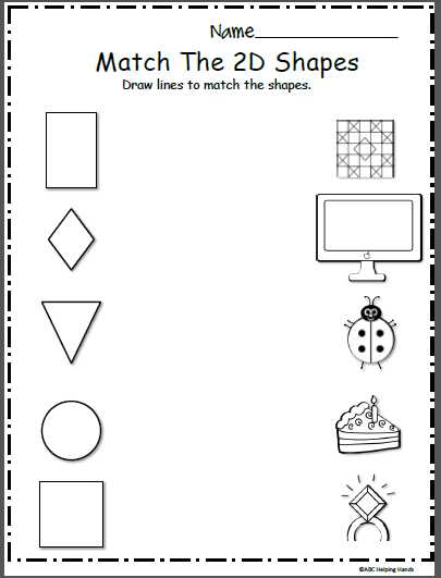 match shapes worksheet