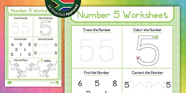 number 5 worksheets for preschoolers