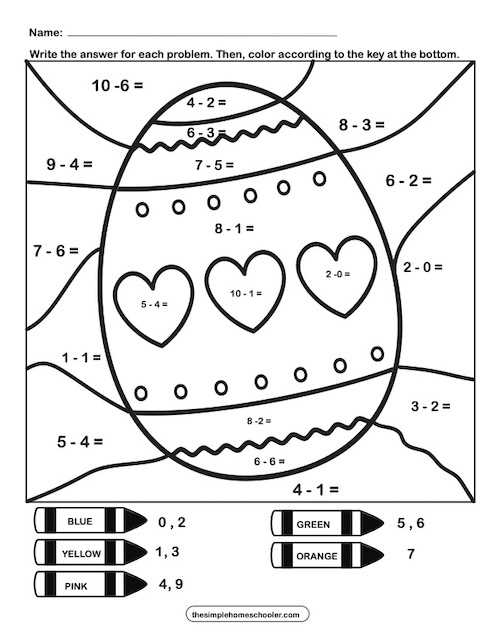 1st grade coloring math worksheets