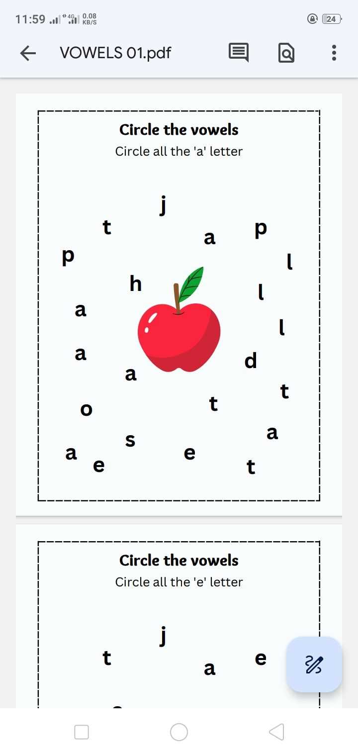 circle the vowels worksheet
