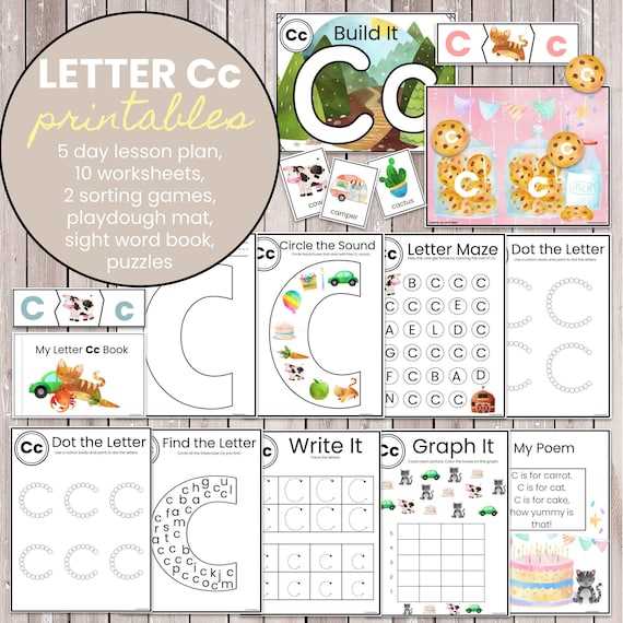 c preschool worksheets