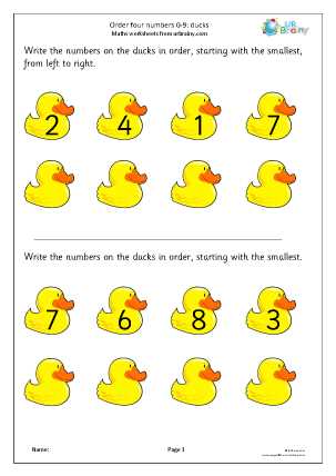 big or small number worksheet