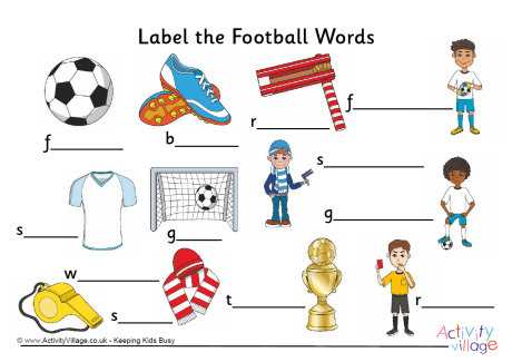 american football vocabulary worksheet