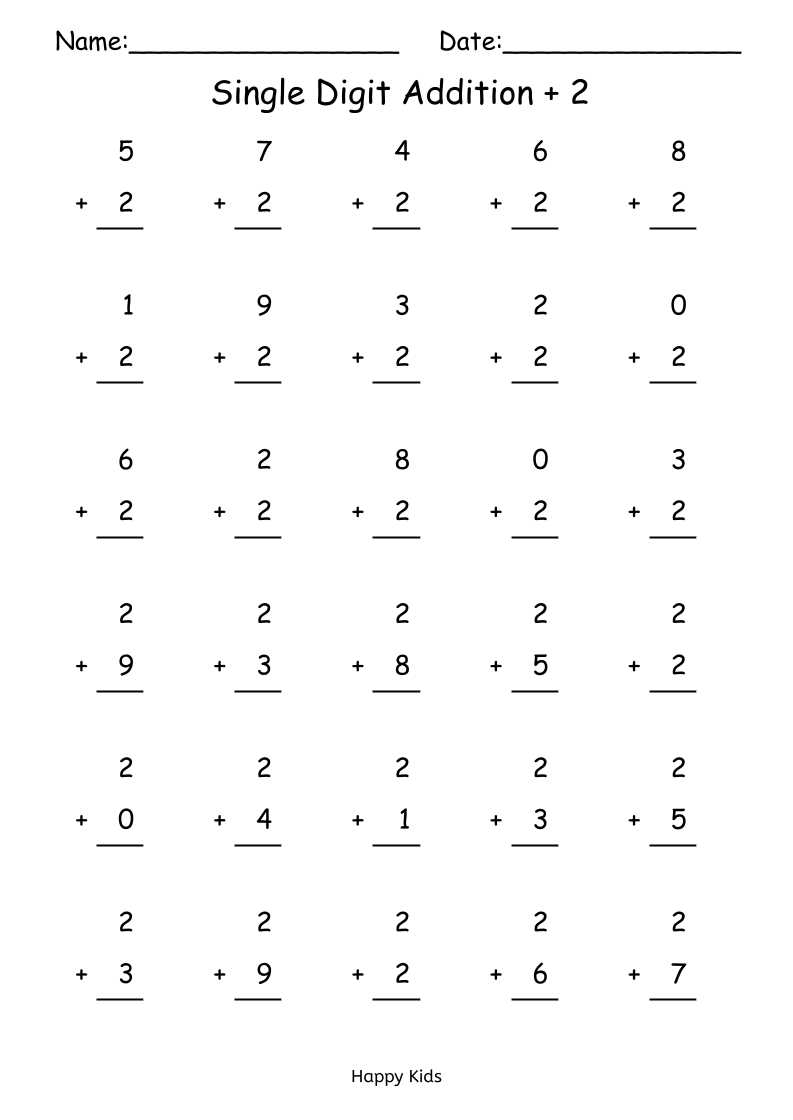 one addition worksheets