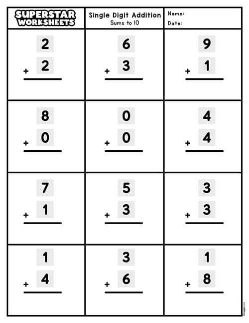 one step equations with addition and subtraction worksheet