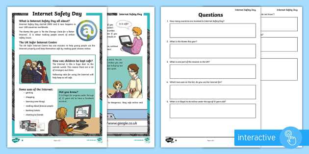 online safety worksheets