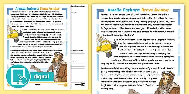amelia earhart printable worksheets