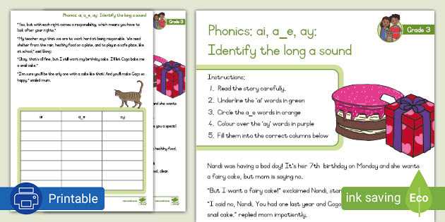 ay words phonics worksheets
