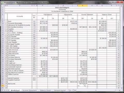 accounting worksheet examples