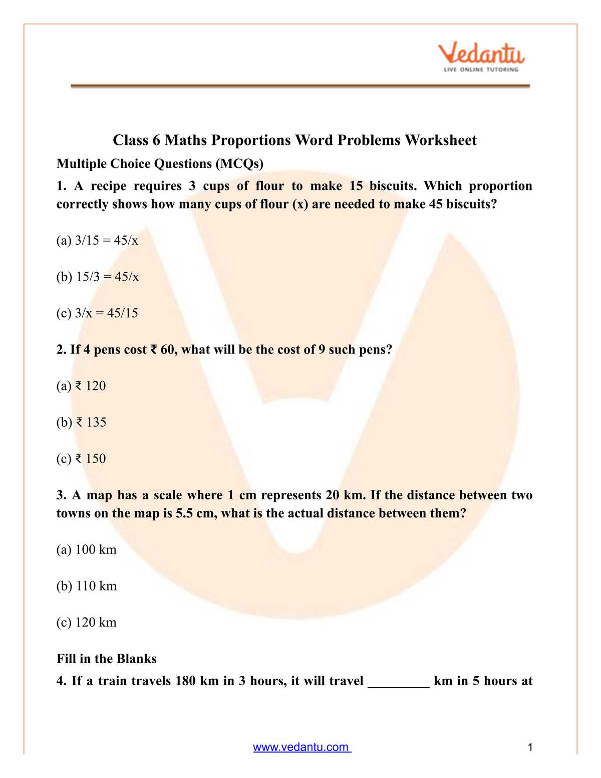 proportions word problems worksheet