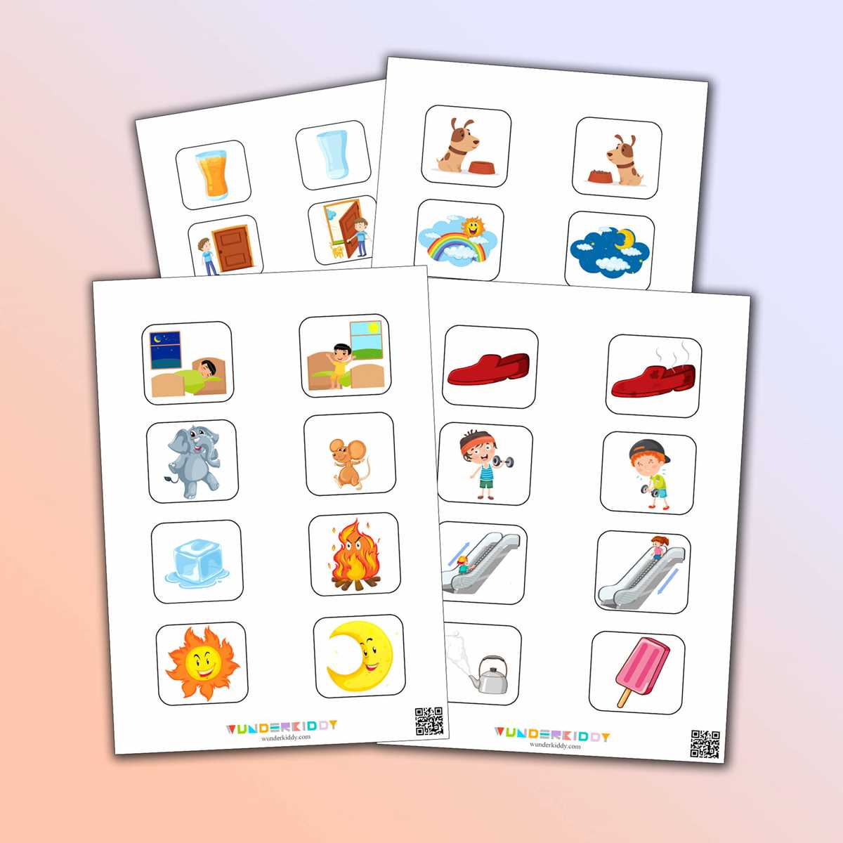 opposites worksheets for preschoolers