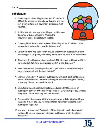 business math word problems worksheets