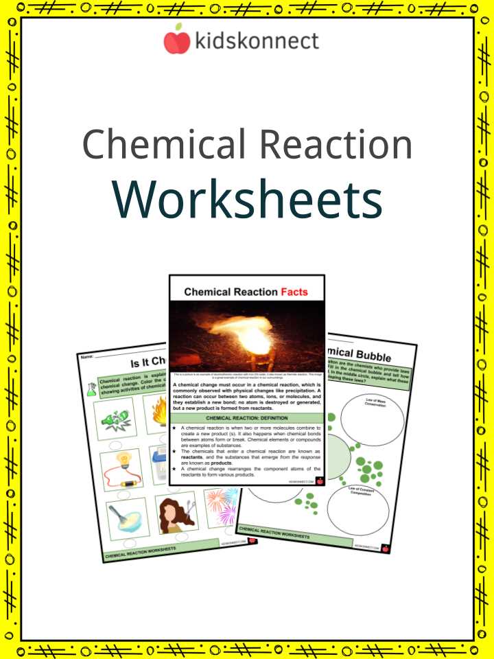 chemistry reactions worksheet