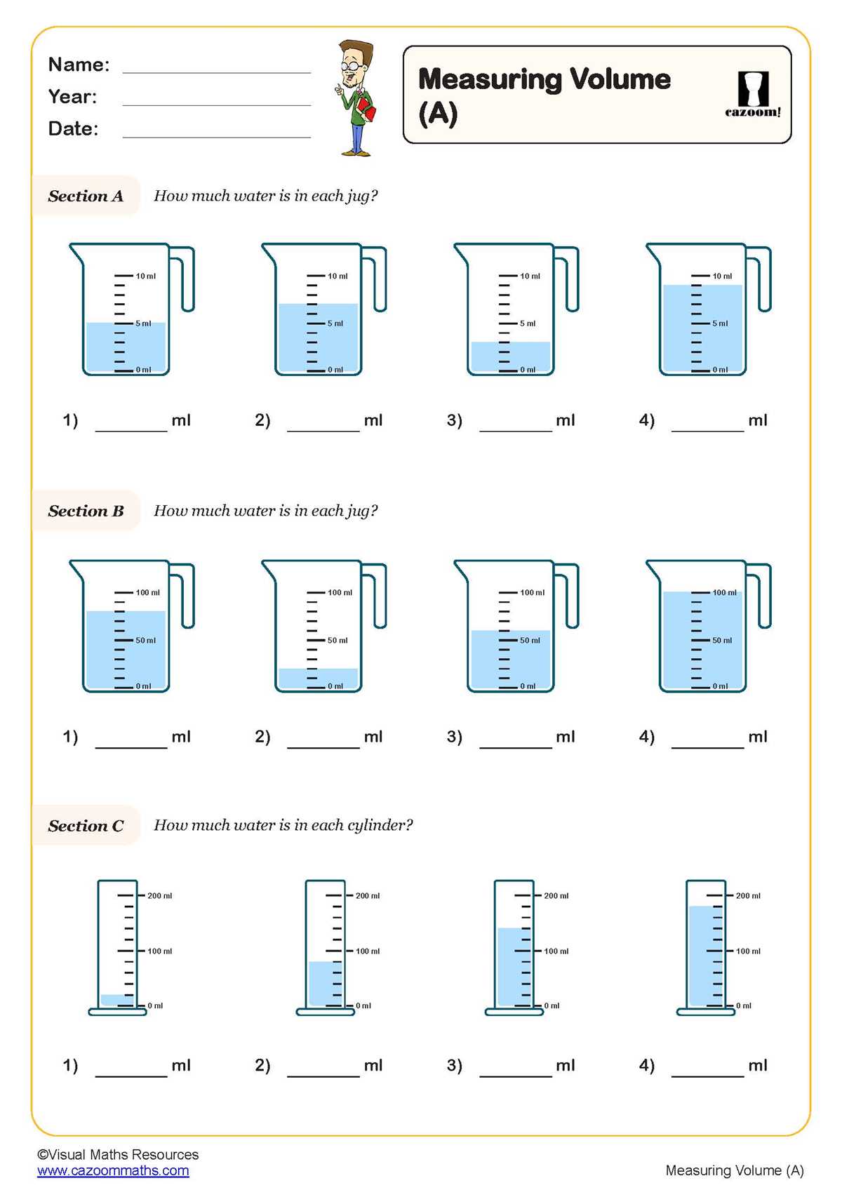 estimate and measure mass worksheet