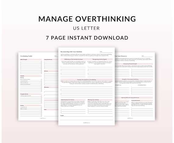 overthinking worksheets