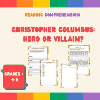 columbus hero or villain worksheet