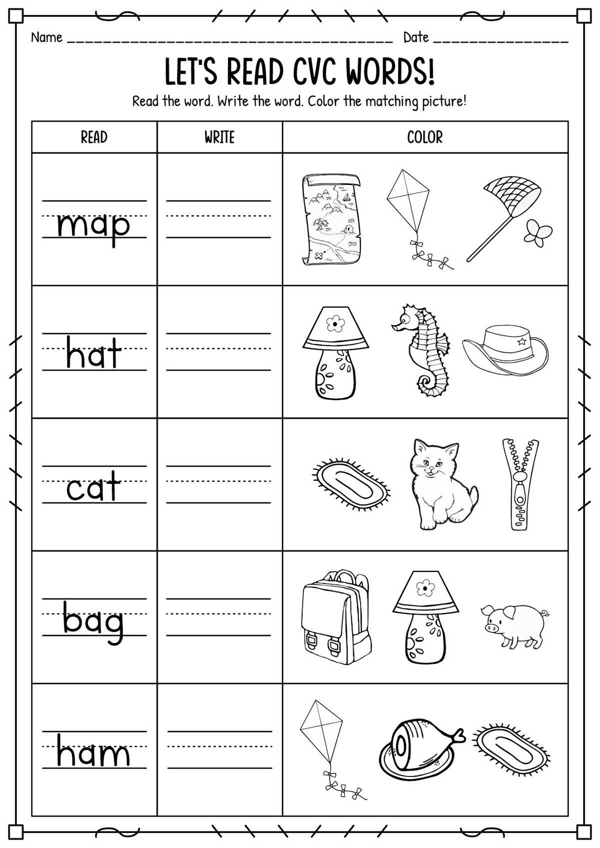 ela printable worksheets