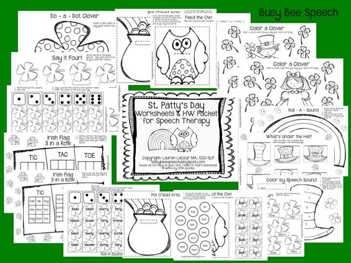 slp worksheets