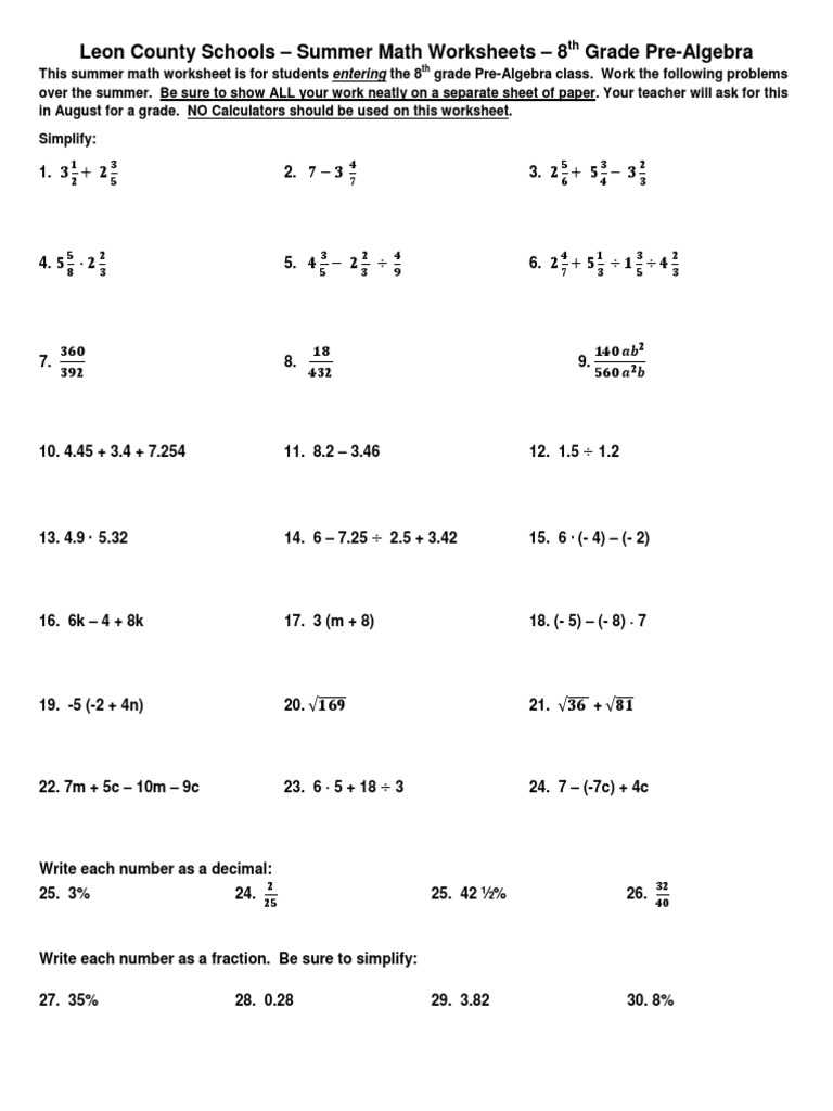 math for 8th graders worksheets math for 8th graders worksheets
