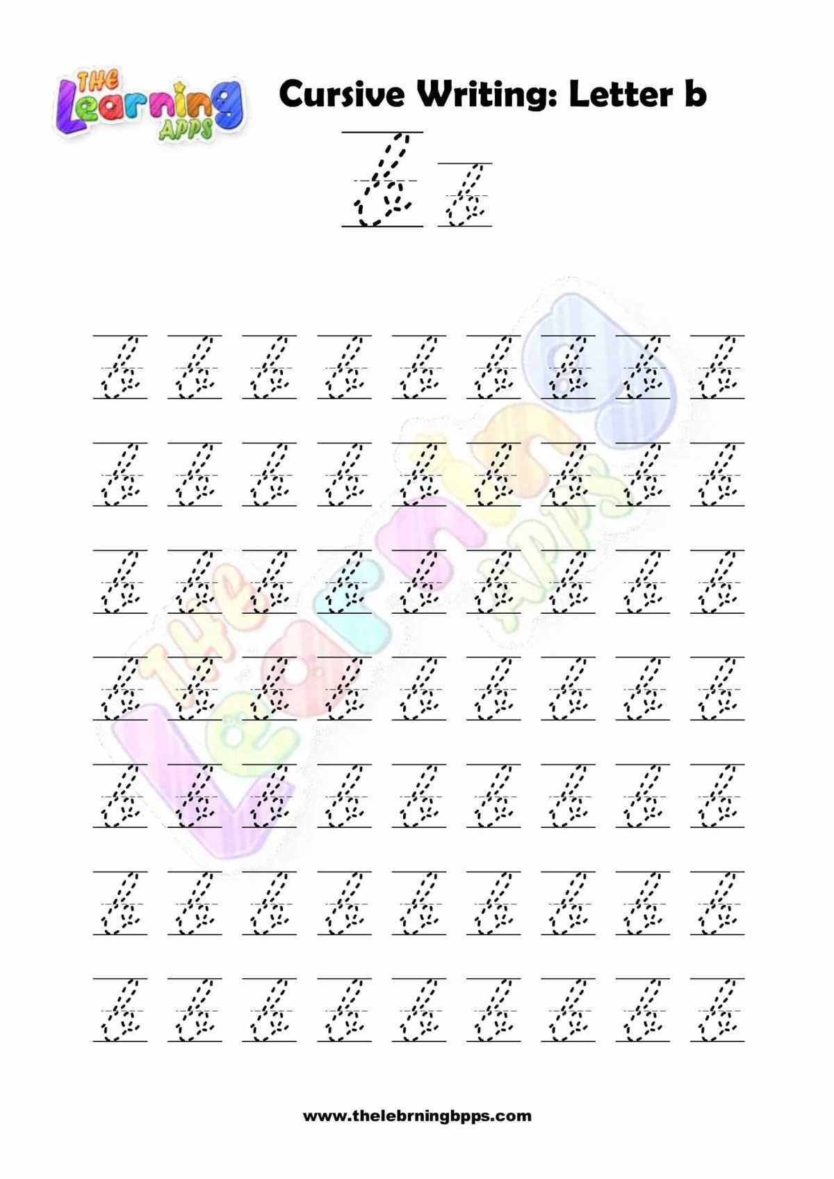 letter b writing worksheets