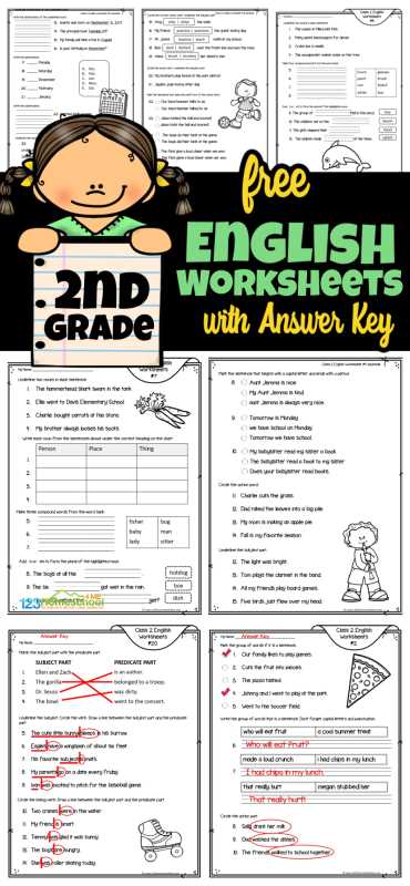 second grade language arts worksheets