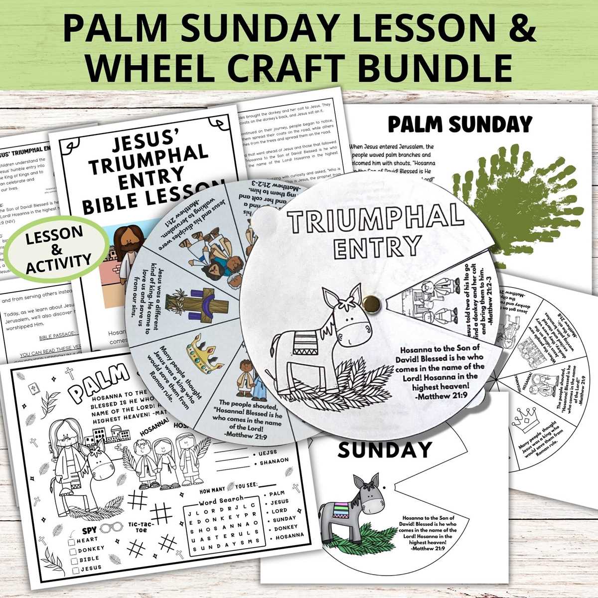 palm sunday worksheet for kids