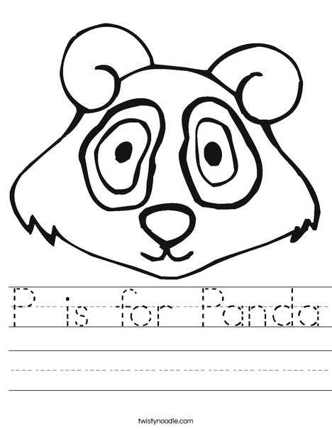 panda bear worksheets