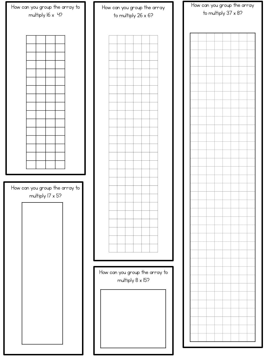 partial product multiplication worksheet