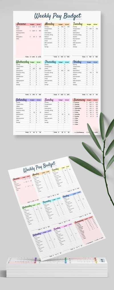 paycheck budget worksheet