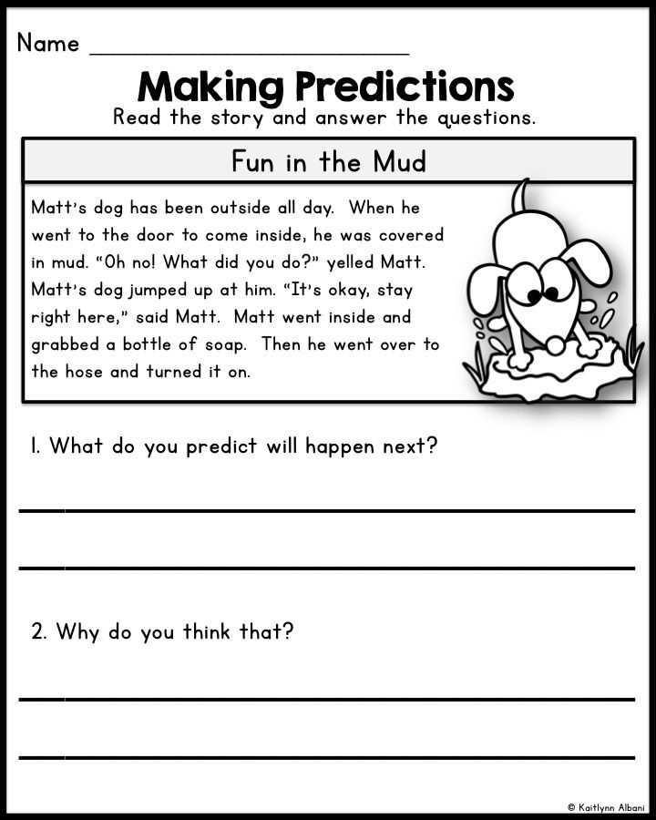 making predictions worksheet