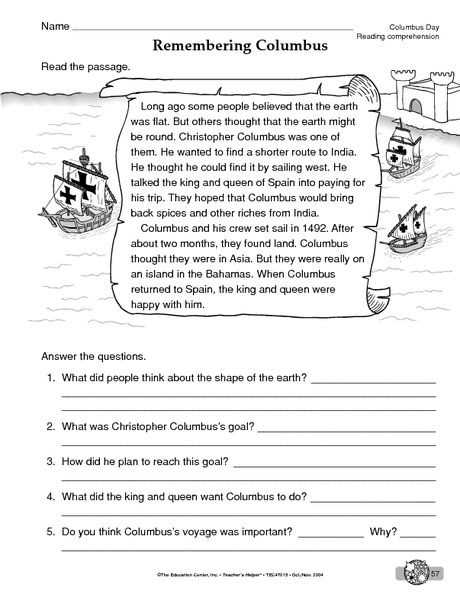 columbus day worksheets for preschool