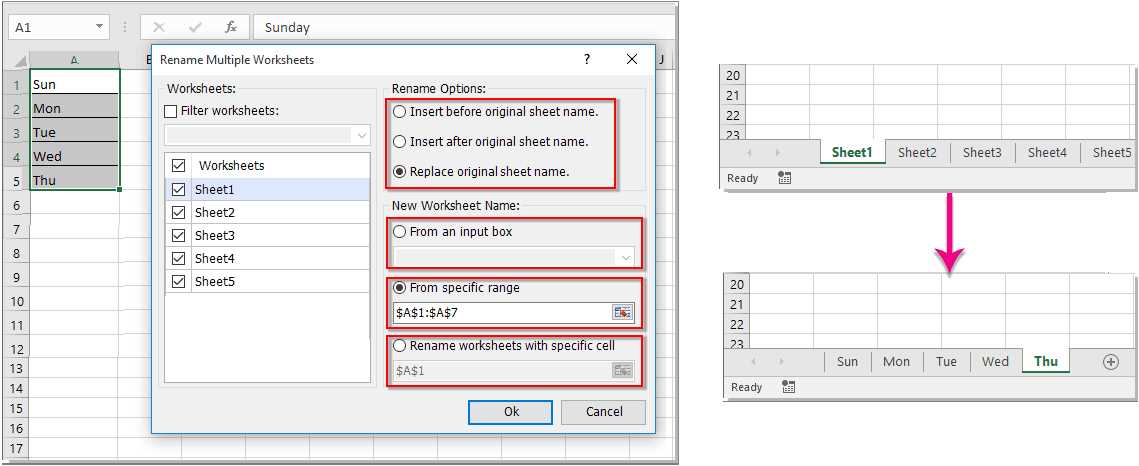 how do you rename a worksheet