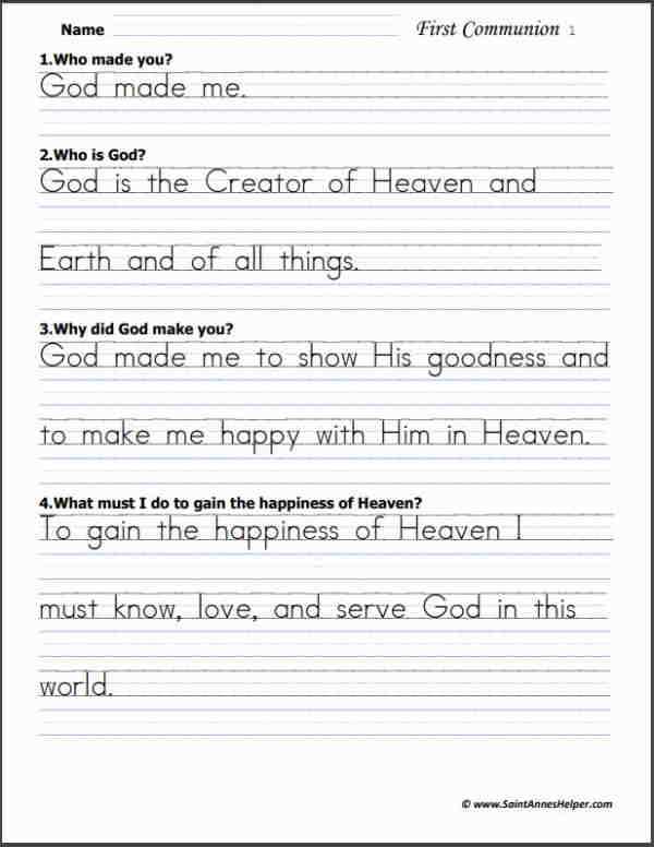 penmanship worksheet