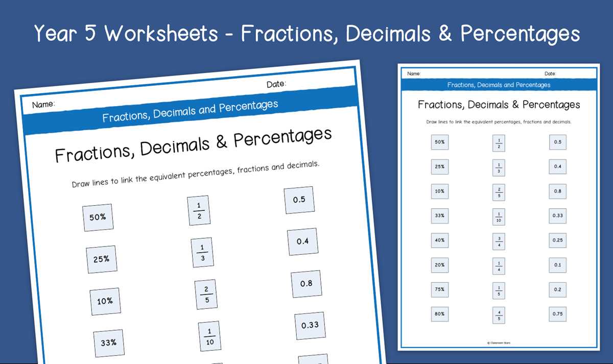 percentages and decimals worksheets