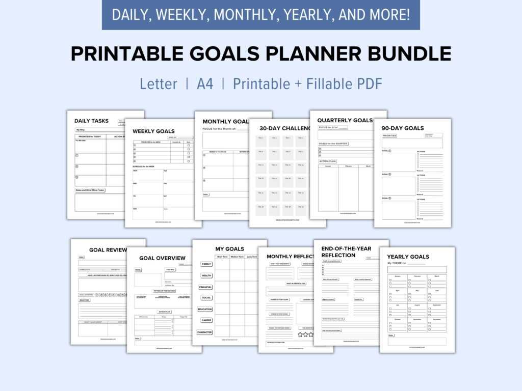 personal goal setting worksheet