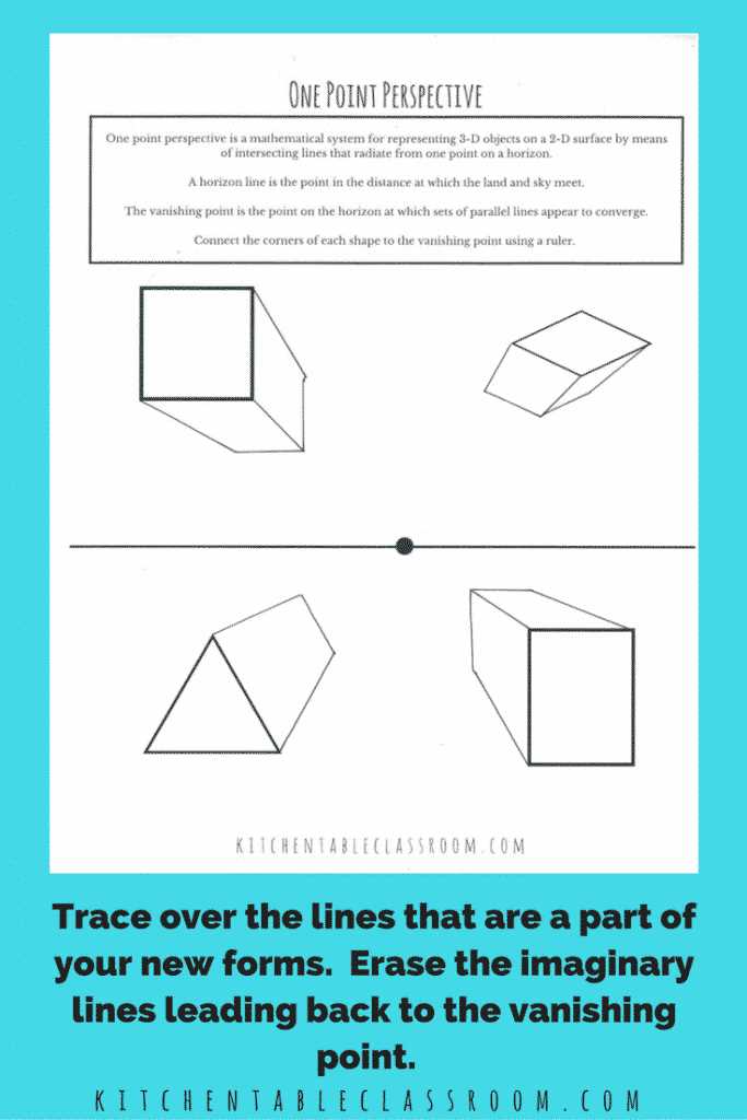 perspective drawing worksheets