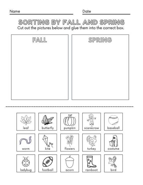 fall kindergarten worksheets