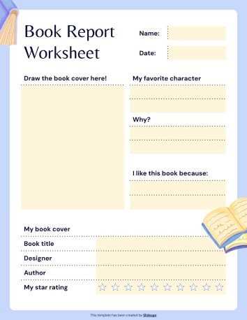 book report worksheet