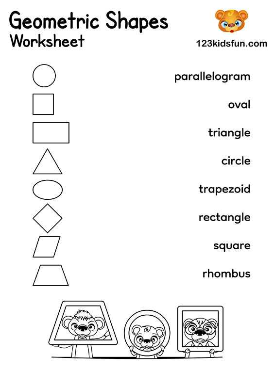 first grade shapes worksheet