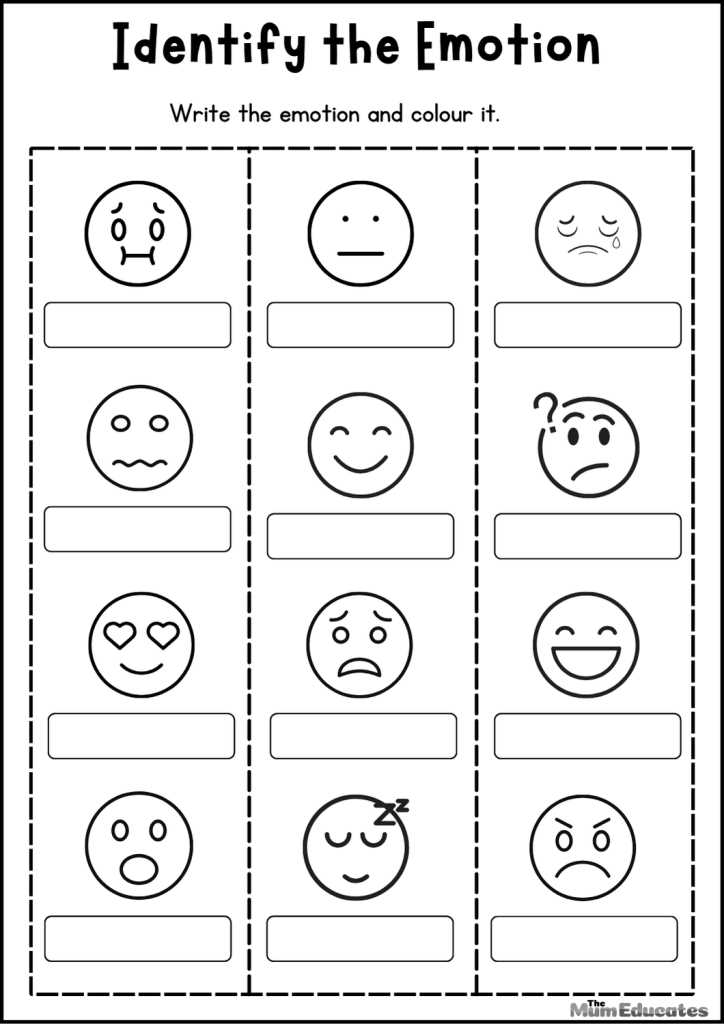 different feelings worksheet