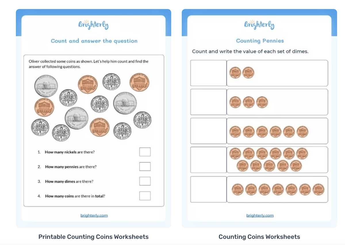 coin worksheets free