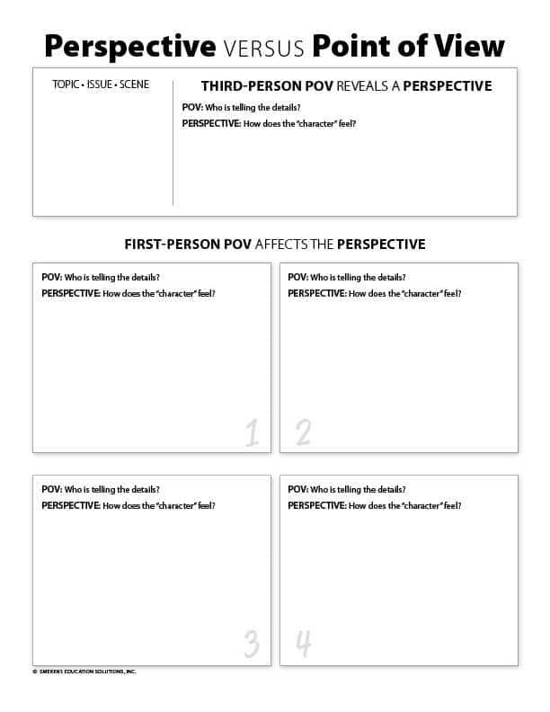 authors perspective worksheets
