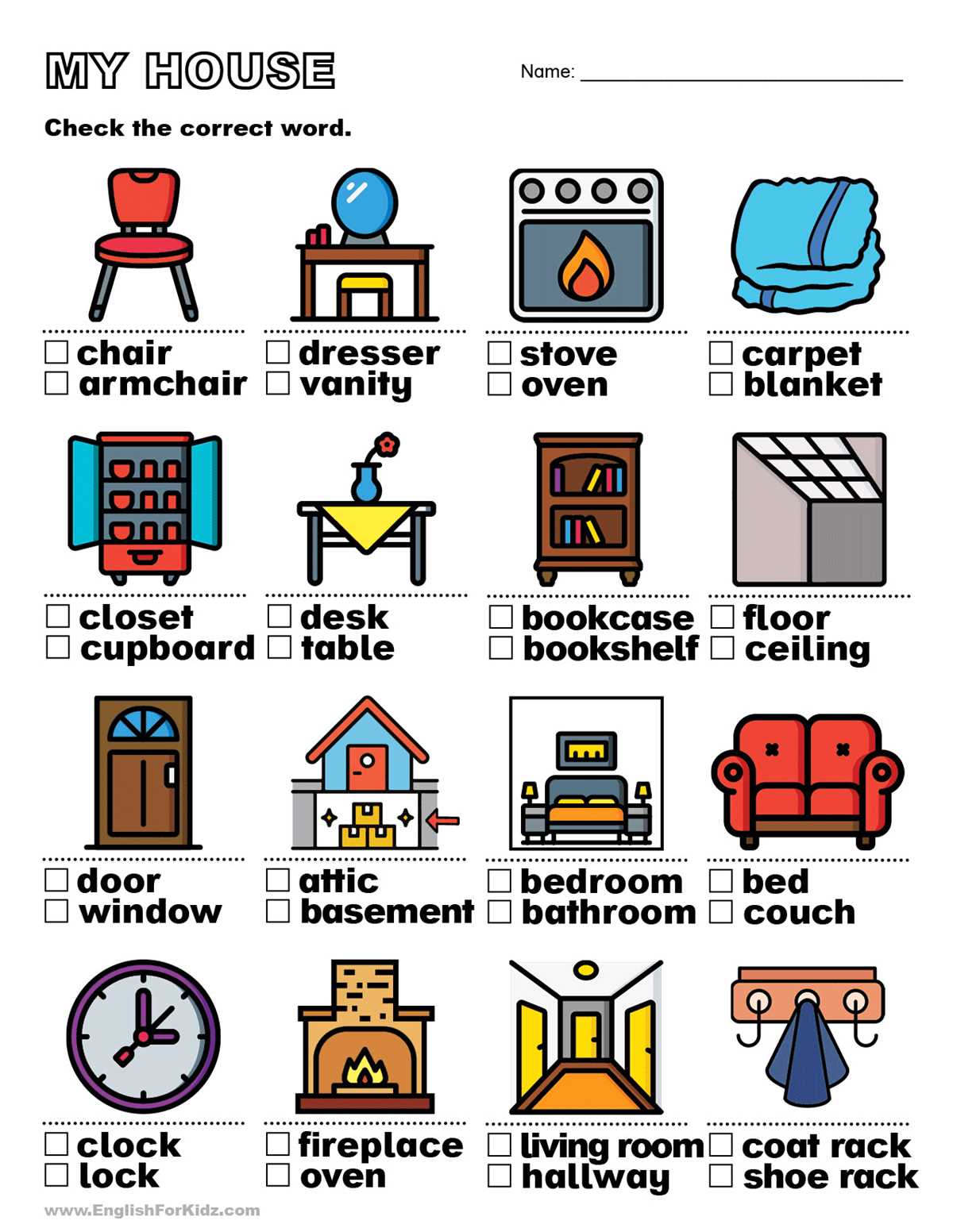 vocabulary worksheets