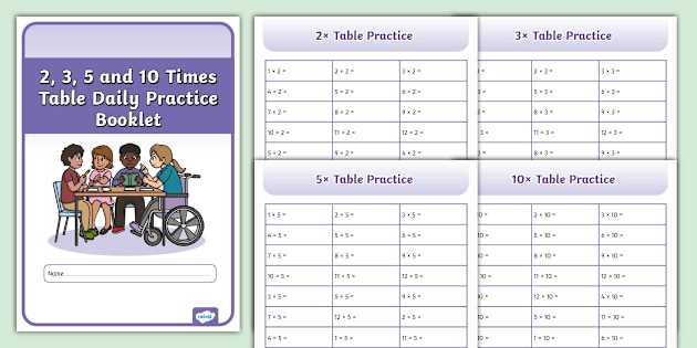 2 3 and 5 times tables worksheets