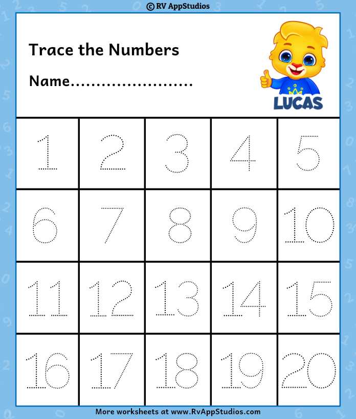 number 1 preschool worksheet