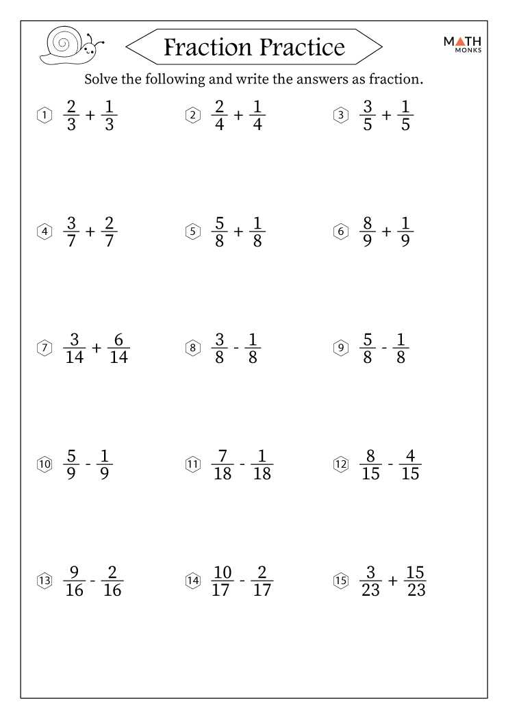 beginner fractions worksheets